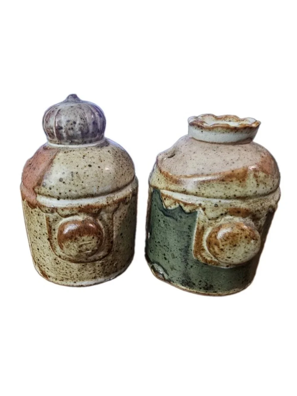 Vintage Knobler King & Queen Salt And Pepper Shakers Stoneware, Made In Japan